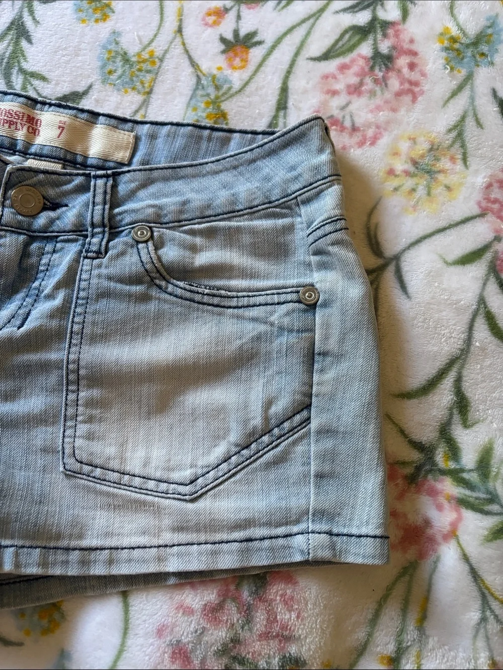 Mossimo Supply Co. Light Blue Denim Short Shorts